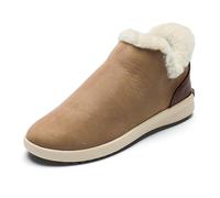 OLUKAI Malua Hulu Women's Boot, Soft & Comfortable Waterproof Nubuck Leather, Full-Grain Leather Heel with Elastic Panels, Slip-On Design, Tan/Tapa, 7.5 UK