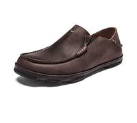 OluKai Men's Moloa Shoes, Color Dk Wood/Dk Java, Size: 10.5