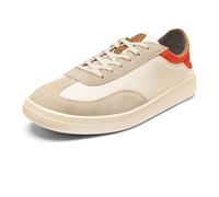 OLUKAI Men's Pūnini Sneaker, Off White/Molten Orange, 10.5 UK