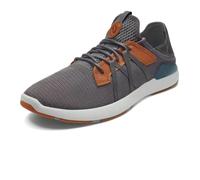 OLUKAI Mio Li Men's Athletic Shoe, Lightweight & Breathable Mesh, Comfort Fit & Wet Grip Rubber Soles, Premium Embossed Leather Eyestays, Pavement/Vintage Indigo, 9 UK