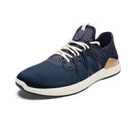 OLUKAI Mio Li Men's Everyday Athletic Shoes, Versatile & Casual Sneaker, Breathable & Comfortable Mesh, Cushioned Arch Support & Secure Fit, Trench Blue/Natural, 10.5 UK