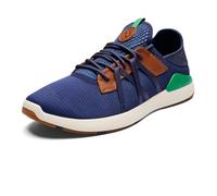 OLUKAI Mio Li Men's Everyday Athletic Shoes, Versatile & Casual Sneaker, Breathable & Comfortable Mesh, Cushioned Arch Support & Secure Fit, Navy/Bamboo, 8.5 UK