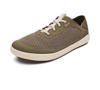 OLUKAI Moku Pae Men's Boat Shoes, No Tie Laces & Stretch Construction, Lightweight & Breathable Mesh, Comfort Fit & Wet Grip Rubber Soles, Clay/Tapa, 9.5 UK