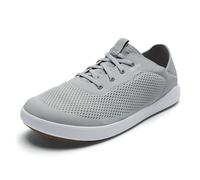 OLUKAI Moku Pae Men's Boat Shoes, Water Resistant & Breathable Mesh, Easy Slip On Design, Quick-Drying & Enhanced Traction, Cloud Grey/Ash, 7.5 UK