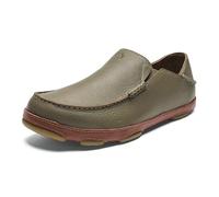 OLUKAI Moloa Men's Premium Leather Shoes, Easy Slip On & Off Design, Casual & Versatile Loafer, Drop-in Heel & Enhanced Traction, Clay/Toffee, 11.5 UK