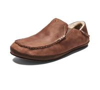 OLUKAI Moloa Slipper - Men's Dark Wood/Dark Wood 12
