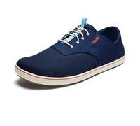 OLUKAI Nohea Moku Men's No Tie Boat Shoes, Breathable & Quick Dry Mesh, Effortless Design & Barefoot Wearability, All-Day Comfort & Support, Deepest Depths/White Sand, 8 UK