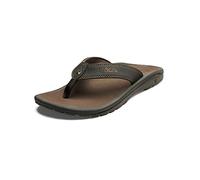 OLUKAI Ohana Men's Beach Sandals, Quick-Dry Flip-Flop Slides, Water Resistant & Lightweight, Compression Molded Footbed & Ultra-Soft Comfort Fit, Dark Java/Ray, 11.5 UK