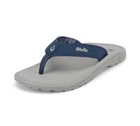 OLUKAI Ohana Men's Beach Sandals, Water Resistant Flip Flops, Arch Support & Comfort Fit, Lightweight & Durable, Enhanced Grip & Traction, Coastal Blue/Ash, 13.5 UK