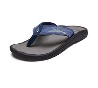 OLUKAI Ohana Pa'i Beach Sandals for Men, Quick Drying, Flip Flops, Water Resistant and Lightweight, Ultra Comfortable Fit, Trench Blue Wai Camo, 16.5 UK