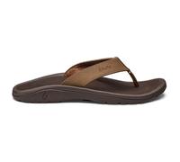 OluKai Ohana Men's Beach Sandals, Quick-Dry Flip-Flop Slides, Water Resistant & Lightweight, Compression Molded Footbed & Ultra-Soft Comfort Fit, Tan/Dark Java, 13.5 UK