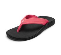 OLUKAI Ohana Women's Beach Sandals, Water Resistant Flip Flops, Arch Support & Comfort Fit, Lightweight & Durable, Enhanced Grip & Traction, Hot Pink/Black, 3 UK