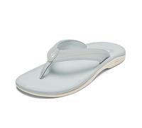 OLUKAI Ohana Women's Sandals, Water Resistant Flip Flops with Arch Support, Lightweight Comfort for Beach & Travel, Enhanced Traction for Wet Surfaces, Cloud Grey/Cloud Grey, 7 UK