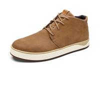 OLUKAI Papaku 'Ili Men's Boots, Durable Waterproof Leather, Cozy Quilted Lining, All-Day Underfoot Cushion, Tan/Tan, 10.5 UK