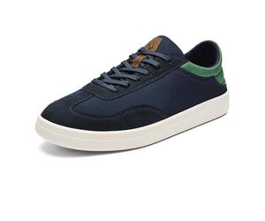 OLUKAI Punini Men's Everyday Sneaker, Classic Lace-Up Design & Countoured Footbed, Comfort Fit & Wet Grip Rubber Soles, Durable & Supportive, Navy/Bamboo, 8.5 UK