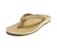 OLUKAI Southshore Women's Everyday Leather Sandals, Full-Grain Leather, Non-Marking Rubber Traction Pads & Compression Molded Footbed, Toasted Coconut/Toasted Coconut, 4 UK