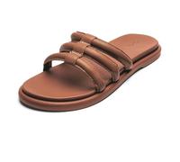 OLUKAI Tiare Women's Slide Sandals, Premium Leather & Stylish Design, All-Day Comfort & Support, Fox/Fox, 5 UK