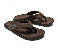OluKai Tauhine Men's Beach Sandals, Quick Dry Flip-Flop Slides, Waterproof Full-Grain Leather & Wet Grip Soles, Soft Comfort Fit & Arch Support