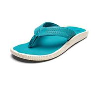 OLUKAI Ulele Men's Beach Sandals, Quick-Dry Flip-Flop Slides, Water Resistant, Tropic Blue/Tropic Blue, 9.5 UK