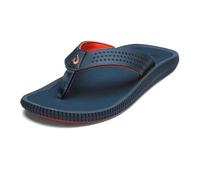 OLUKAI Ulele Men's Beach Sandals, Water Resistant Flip Flops, Arch Support & Comfort Fit, Lightweight & Durable, Enhanced Grip & Traction, Lagoon/Lagoon, 10.5 UK