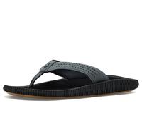 OLUKAI Ulele Men's Beach Sandals, Water Resistant Flip Flops, Arch Support & Comfort Fit, Lightweight & Durable, Enhanced Grip & Traction, Dark Shadow/Lava Rock, 6.5 UK