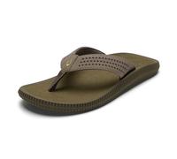 OLUKAI Ulele Men's Beach Sandals, Water Resistant Flip Flops, Arch Support & Comfort Fit, Lightweight & Durable, Enhanced Grip & Traction, Mustang/Mineral, 6.5 UK