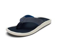 OLUKAI Ulele Men's Beach Sandals, Water Resistant Flip Flops, Arch Support & Comfort Fit, Lightweight & Durable, Enhanced Grip & Traction, Trench Blue/Tren, 6.5 UK