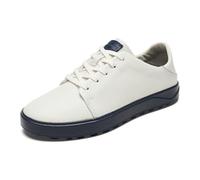 OLUKAI Wailea Women's Golf Shoes, Spikeless Golf Shoes, Supple Full-Grain Leather & Contoured Footbed, Waterproof & Stain-Resistant, Bright White/Mood Indigo, 4.5 UK