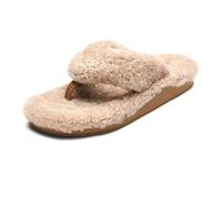 OLUKAI Women's Kīpe‘a Heu Slipper, Tan/Tan, 4 UK
