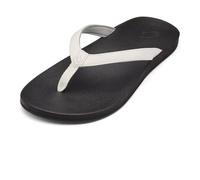 OLUKAI Women's Puawe Sandal, White/Black, 5 UK