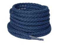 Olukssck 2 Pairs 4mm Rope Shoe Laces for Sneakers, Round Cotton Shoelaces Replacement Strings for Men Women, Navy Blue(2 Pairs), 140 cm