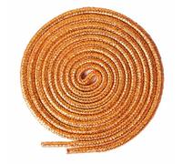 Olukssck 2 Pairs Glitter Metallic Shiny Shoe Laces, Round Sequin Shoelaces Shoestrings for Sneakers Boots, 17 Orange Gold(2 Pairs), 140 cm