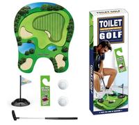 OLUOXHUAS Toilet Golf Set with Putter & 2 Balls - Hilarious Novelty Gift for Men, Dad, Brother - Perfect for Bathroom, Office, Parties, White Elephant & Birthday Gifts