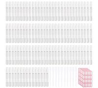 Olutacot 110 Pcs 3 ml Empty Cuticle Oil Pen Transparent Twist Pen Empty Nail Oil Pen with Brush Tip Cosmetic Container Applicator for Homemade Nail Oil, Lip Gloss, Eyelash Growth Liquid, White