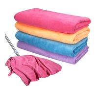 Olutacot 4 Pcs Multicolor Extra Large Microfiber Cleaning Cloth 30 x 20 Inch Reusable Thick Cleaning Towel Washable Solid Color Microfiber Towel for Home Office Window Cars Glass