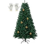 Olutula 1.8m/6ft Artificial Christmas Tree with 800 Realistic Tips, Includes 6 Golden Balls & Gloves, PVC Xmas Tree, Richly Colored Christmas Decor for Home, Party, Outdoor, Garden