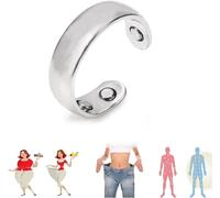 Olux Ring 1ST Gen,Olux Magnetic Ring,Lymphatic Drainage Therapeutic Magnetic Ring,Acupressure Magnetisc Ring Olux Rings (Silver)