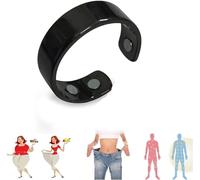 Olux Ring 1ST Gen,Olux Magnetic Ring,Lymphatic Drainage Therapeutic Magnetic Ring,Acupressure Magnetisc Ring Olux Rings (Black)