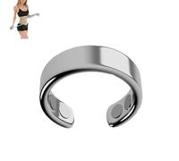 Olux Ring, Olux Magnetic Ring, Anti Snoring Ring, Stainless Steel Magnetic Ring, Lymphatic Magnetic Therapy Ring, Adjustable Fatigue Relief Sleep Aid Magnetic Acupressure Rin (Silver)