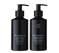 Olverum Hand Lotion 250ml & Body Moisturiser 180ml - Luxury Hand Moisturiser with Pump - Toning & Hydrating Body Lotion - Vegan & Cruelty Free Intensive Moisturising Replenishing Cream