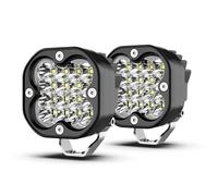 OLVESXC Motorcycle Projector For Motorcycle Truck ATV 3 Inch Led Work Light Bar 12V Spotlights 4x4 For Offroad Accessories Headlights Fog Lamp(2Pcs-White)