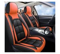 OLVESXC Seat Covers Pair Car Seat Cushion Single Driver And Passenger Cover All Season Universal Pad 1pcs Inclusive Full Leather(Orange 2pcs)