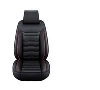 OLVESXC Seat Covers Pair Front Split Car Protector Four Season Universal Fit Most SUV Accessories 1Pcs Auto Seat Covers PU Leather Single(1-Black-Red-1PC)