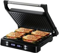 Olvy XL Sandwich Toaster Contact Grill With Temperature Control Opens Flat For 4 Sandwiches Panini Press Large Capacity For Quick Toasting
