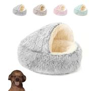 Olvys Cozy Cocoon Dog Bed, Cozy Cocoon Pet Bed, Machine Washable, Non-Slip Waterproof Base (Gray,15.7IN)