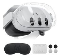 Olycism Case for Meta Quest 3 Accessories for VR Headset Oculus Quest 3 Scratch-resistant Waterproof Including 1*Protective Front Cover 1*Lens Cover 4*Joystick Caps 3*Tempered Lens Protector