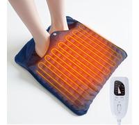 Olycism Heated Foot Warmer Electric 40 * 40, 24 Options Electric Foot Warmer - Overheating Protection Technology - Automatic Power Off, Foot Warmers for Men & Women, Feet Warmers Navy Blue