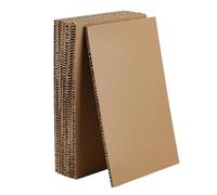 OLYCRAFT 10 Pack Honeycomb Kraft Panel 23x30cm Brown Cardboard Sheet Honeycomb Board Flat Cardboard Layer Pads Flat Square Inserts for DIY Projects Display Backing Art Craft Card Board and Packing