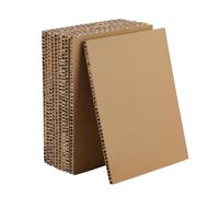 OLYCRAFT 10 Pack Honeycomb Kraft Panel 28x43cm Brown Cardboard Sheet Honeycomb Board Flat Cardboard Layer Pads Flat Square Inserts for DIY Projects Display Backing Art Craft Card Board and Packing