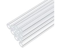 OLYCRAFT 10 Pcs Acrylic Round Tube 4mm ID x 8mm OD x 150mm Length Plastic Pipe Clear Rigid Pipe for DIY Crafts